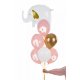 Zestaw balonów na roczek dla dziewczynki - 6 sztuk - 30 cm