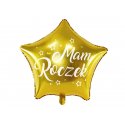 Balon foliowy gwiazdka "Mam Roczek" - złoty - 48 cm