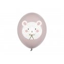 Balon lateksowy 30 cm - Miś - Pastel Warm Grey