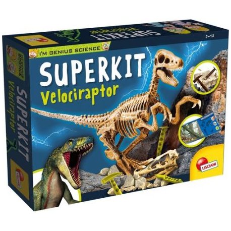 Szkielet Velociraptora, zestaw Super Kit, Lisciani