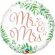 Balon foliowy "Mr & Mrs" - Elegant Greenery - 46 cm
