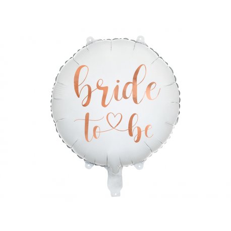 Okrągły balon foliowy - Bride to Be - 45 cm