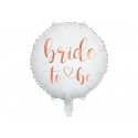 Okrągły balon foliowy - Bride to Be - 45 cm