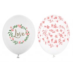 Balony lateksowe 30 cm, Love - Boho