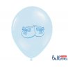 Balony 30 cm, Buciki - Niebieski pastelowy
