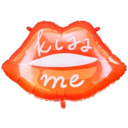 Balon foliowy Usta - KISS ME - 86.5 x 65 cm