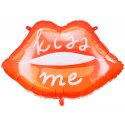 Balon foliowy Usta - KISS ME - 86.5 x 65 cm