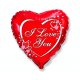 Balon foliowy serce z napisem "I Love You" - Flexmetal - 45 cm