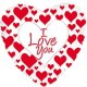 Balon foliowy serce 18" - I Love You - 45 cm