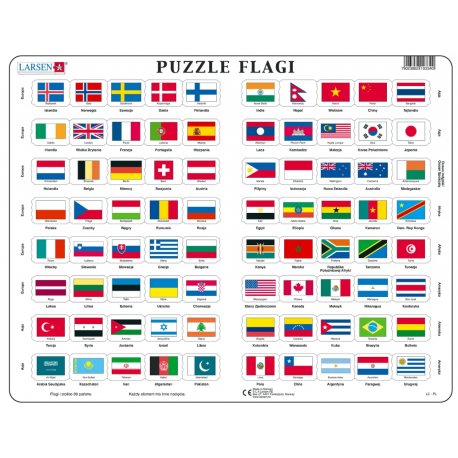Larsen, puzzle edukacyjne, Flagi
