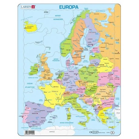 Larsen, puzzle edukacyjne, Mapa Europy