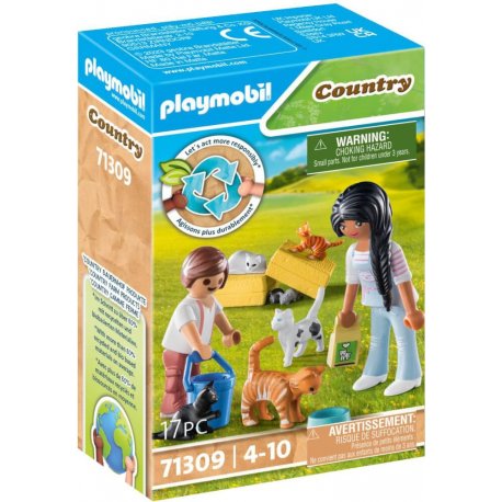 Playmobil 71309, rodzina kotków