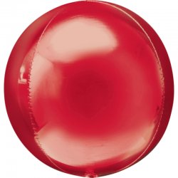 Balon dekoracyjny Orbz (Kula) - Czerwony