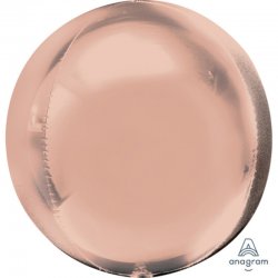 Balon dekoracyjny Orbz (Kula) - Różowe Złoto