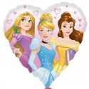 Balon serce - Księżniczki Disneya - Dwustronny - 43 cm