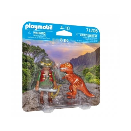 Playmobil 71206, duopack, tropiciel z T Rexem