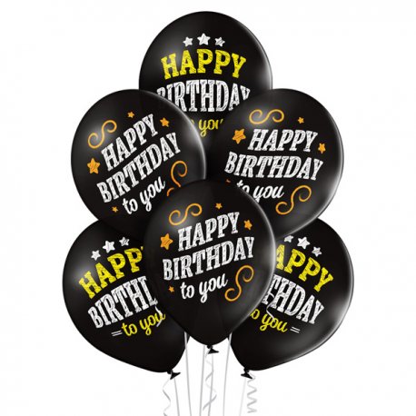 Balony Happy Birthday To You (Pastel Black) - D11 Belbal