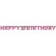 Różowa girlanda na 18 "Happy 18th Birthday" - 213 x 16.2 cm