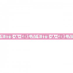 Baner Foliowy na Baby Shower "It's a Girl" 7.62 x 12.7 cm