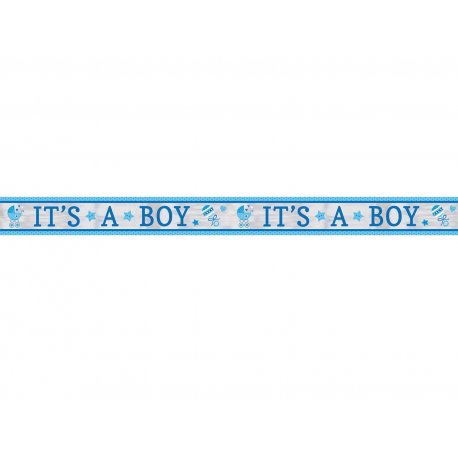 Baner Foliowy na Baby Shower "It's a Boy" 7.62 x 12.7 cm