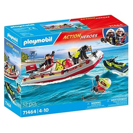 Playmobil 71464 - Łódź straży pożarnej ze skuterem wodnym