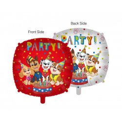 Dwustronny Balon Psi Patrol - Party Time - 43 cm