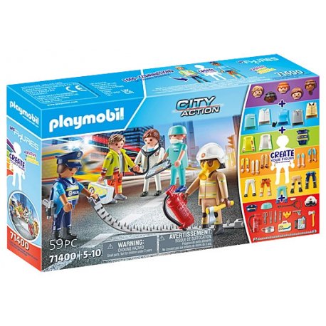 Playmobil 71400, My Figures: Służby ratownicze