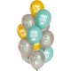 Bukiet z balonów "Happy Birthday" - Level Up (Dla Gracza) - 12 sztuk - 33 cm