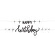 Girlanda "Happy Birthday" - Creme Noir - 1,5 m x 14 cm