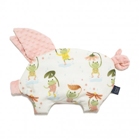 Poduszka Sleepy Pig, Frogs, Powder Pink, La Millou