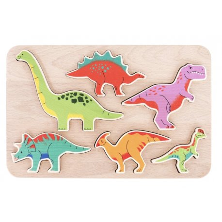 Dino sorter, Bajo 97340, drewniana układanka dinozaury