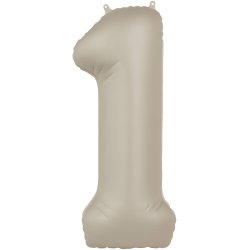 Balon Cyfra 1 - Creamy Latte - Ultra Matt - 86 cm