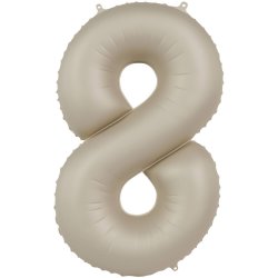 Balon Cyfra 8 - Creamy Latte - Ultra Matt - 86 cm
