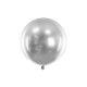 Balon kula Glossy - Srebrna - 24 cale