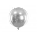 Balon kula Glossy - Srebrna - 24 cale