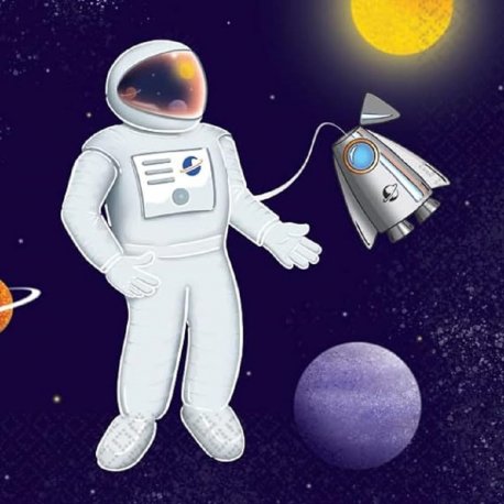 Serwetki "Astronauta - Space Party" 16 sztuk - 33 x 33 cm