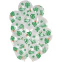 Bukiet z balonów 'Tropical Leaves - Liść Monstery' Transparentne - 12 sztuk - 33cm
