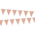 Girlanda Brokatowe Flagietki - Rose Gold - 6 metrów
