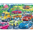 Pojazdy ratownicze na autostradzie, puzzle Larsen