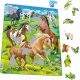 Konie na górskim polu, puzzle Larsen
