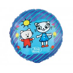Okrągły Balon Foliowy Kicia Kocia - Kocia i Nunuś - 46 cm