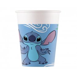 Kubeczki papierowe "Stitch & Angel" - 8 sztuk - 200 ml