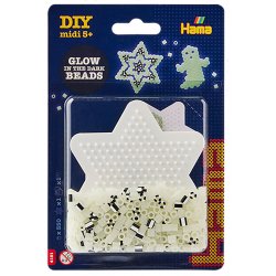Hama 4191 - mały zestaw świecący w ciemności - gwiazdka / duszek