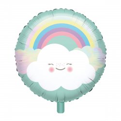 Balon foliowy "Tęcza i Chmurka" - 43 cm
