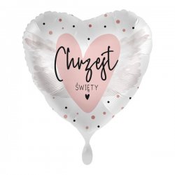 Balon Serce - Chrzest Święty - 43 cm