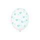 Balon lateksowy Crystal Clear 30 cm - Miętowe serduszka