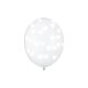 Balon lateksowy Crystal Clear 30 cm - Białe Serduszka