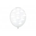 Balon lateksowy Crystal Clear 30 cm - Białe Chmurki