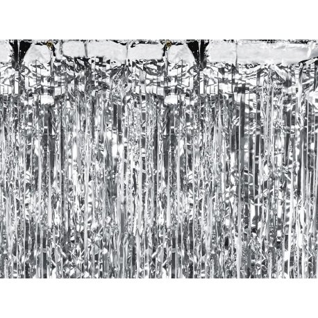 Kurtyna Party - Srebrna - 90 x 250 cm