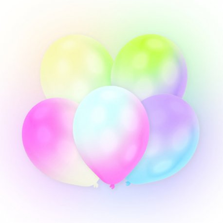 12 wielokolorowych balonów led